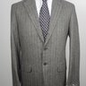 SOLD! NWT SARTORIO BY KITON GRAY HERRINGBONE STRIPE FLANNEL SUIT US38 40/EU48