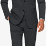 Suitsupply Havana Grey Traveler Suit: 36R