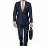 Suitsupply Sienna Blue Bird's Eye Suit: 38R