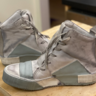 Boris Bidjan Saberi mainline Bamba 1 high-top sneakers, object dyed light grey