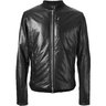 Giorgio Brato Padded Leather Racer Jacket Black IT48/S-M