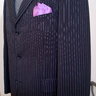 SOLD BRAXX Super 120 Wool Lightweight Pinstripe Sport Coat-Working Cuffs-Perfect-46L