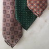 ADAMLEY HAND PRINTED BESPOKE Sevenfold Handrolled tie service 3, 4 and 5 Fold Wool, Silk
