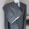 【Sold】NWT $4295 SARTORIA CASTANGIA Dark Gray Super 130s Wool Suit Slim 44 R NEW