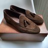 SOLD***Berwick 1707 Brown Suede Tassel Belgian Loafers