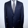 SOLD! NWT SANTARELLI SARTORIA & PATOS ENTIRELY HANDMADE SOLID DARK NAVY SUIT EU54/US44