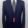 SOLD! NWT ISAIA "MARECHIARO" HANDMADE SOLID NAVY AQUA 3PLY HOPSACK WOOL SUIT US36/EU46