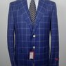 SOLD! NWT ISAIA "GREGORIO" HANDMADE BLUE PLAID SUPER 140 DELAIN SELECT WOOL SUIT EU54/US44