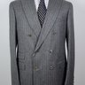 SOLD! NWT PAL ZILERI MID GRAY LORO PIANA CASHMERE DB FLANNEL SUIT EU52/US42