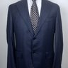 SOLD! NWT ISAIA HANDMADE SLATE BLUE STRIPE SUPER 130'S FLANNEL WOOL SUIT EU52/US42