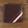 BALLY of Switzerland brown Bally stripe leather bifold wallet - NWT