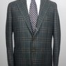 SOLD! NWT GABO NAPOLI GREEN PLAID FLANNEL WOOL SUIT US44 42/EU54 G.ABO