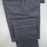 SOLD! NWT BERNY'S CLUB BY SANTANIELLO SARTORIA BLUE-GRAY MICRO HOUNDSTOOTH FLANNEL WOOL PANTS EU50