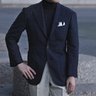 BESPOKE NAVY JACKET (BOWTIE BESPOKE) - FITS LIKE US36S