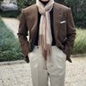 BESPOKE BROWN JACKET (BOWTIE BESPOKE) - FITS LIKE US36S