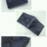 Blue GENUINE PYTHON leather wallet, truly handmade