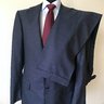 Kiton Napoli Blue 100% Cashmere Suit 50 EU / 40 US 7R