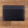 SALVATORE FERRAGAMO black gray leather card holder - NWT