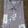 SOLD NWT Eton Contemporary Fit Blue/Orange/White Check Shirt Size 16