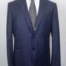 SOLD! NWT MICHELANGELO NAPOLI HANDMADE NAVY STRIPE LORO PIANA CASHMERE BLEND FLANNEL SUIT US42/EU52