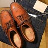 [SOLD] Grant Stone British Tan Longwings 9D