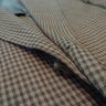 Linen Jacket 3/2 lapel... with subtle darts! Summery earth-toned gingham check. c. 42, 44.