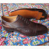 SOLD - BNIB John Lobb "Saunton" Dark Brown Museum Calf Oxford Shoes Size UK 10 EE 7000