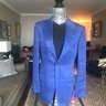 TOM FORD Suit 48R/38R fits like 46R/36R Fit D (Slim Peak Lapel Blue/Navy Linen)