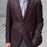 LN (worn once) LBM x Epaulet plum tweed Sportcoat 42R