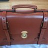 RF Clark Custom English Bridle Leather Briefcase- London Tan