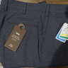 SOLD NWT PT01 Summer Traveller Dark Blue Micro Check Slim Stretch Wool Trousers 48 EU Retail $425