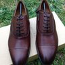 New MEERMIN Vegano Dark Brown shoes - Size UK7
