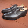 Buday brown boxcalf captoes with lasted shoes trees, new in box, size UK7.5/US8.5