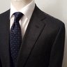 BNWT Solid charcoal wool/cashmere suit from Sartoria Partenopea in size 54R / 52R SOLD