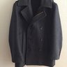 Gucci Gray Wool Peacoat with Suede Accents Size: Small