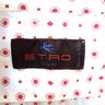 2 SHIRTS ETRO SMALL PRINT SHIRT 36 R AND WHITE FRENCH CUFF SHIRT