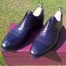 Carmina Rain Black Oxfords UK8½ with shoe trees