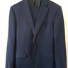 Solid navy Caruso suit in size 50R EU, Super 150's fabric. SOLD