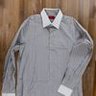 ISAIA constrasting collar plaid cotton shirt - Size 44 / 17.5 - NWOT