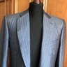 NWT Brioni Blue Pure Silk Suit 48 EU/38 US