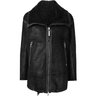 Isaac Sellam Reversible Mouton Shearling Jacket Coat Funnel Neck FR38/M