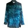 SOLD❗️FEDERICO CURRADI ROCHAS Tie-Dye Blue Silk Shirt Popover IT48/M