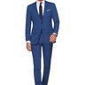 (SOLD) NWT Suitsupply Hartford La Spalla Blue Stripe Wool Suit: 40R
