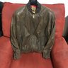 Zilli Brown Leather Bomber Jacket