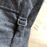 NEW: Grey 100% wool flannel trousers 34/30 with side tabs