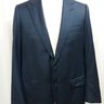Leonard Logsdail blue herringbone bespoke suit size 42R/44R US