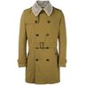 SOLD❗️MIDA FIRENZE Trench Coat Detachable Shearling Collar Down-Liner IT48/S-M