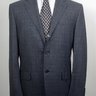 NWT SARTORIA SCUDERI HANDMADE SLATE BLUE GLEN PLAID FLANNEL WOOL BLAZER EU50