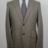 NWT D'AVENZA ENTIRELY HANDMADE BROWN HOUNDSTOOTH FLANNEL WOOL SUIT EU48
