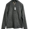 NWT Hugo Boss Gray Exclusive “Finest Italian Fabric” Wool Blend Sweater Jacket M